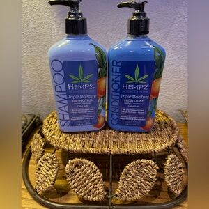 Hempz brand triple moisture fresh citrus shampoo and conditioner duo